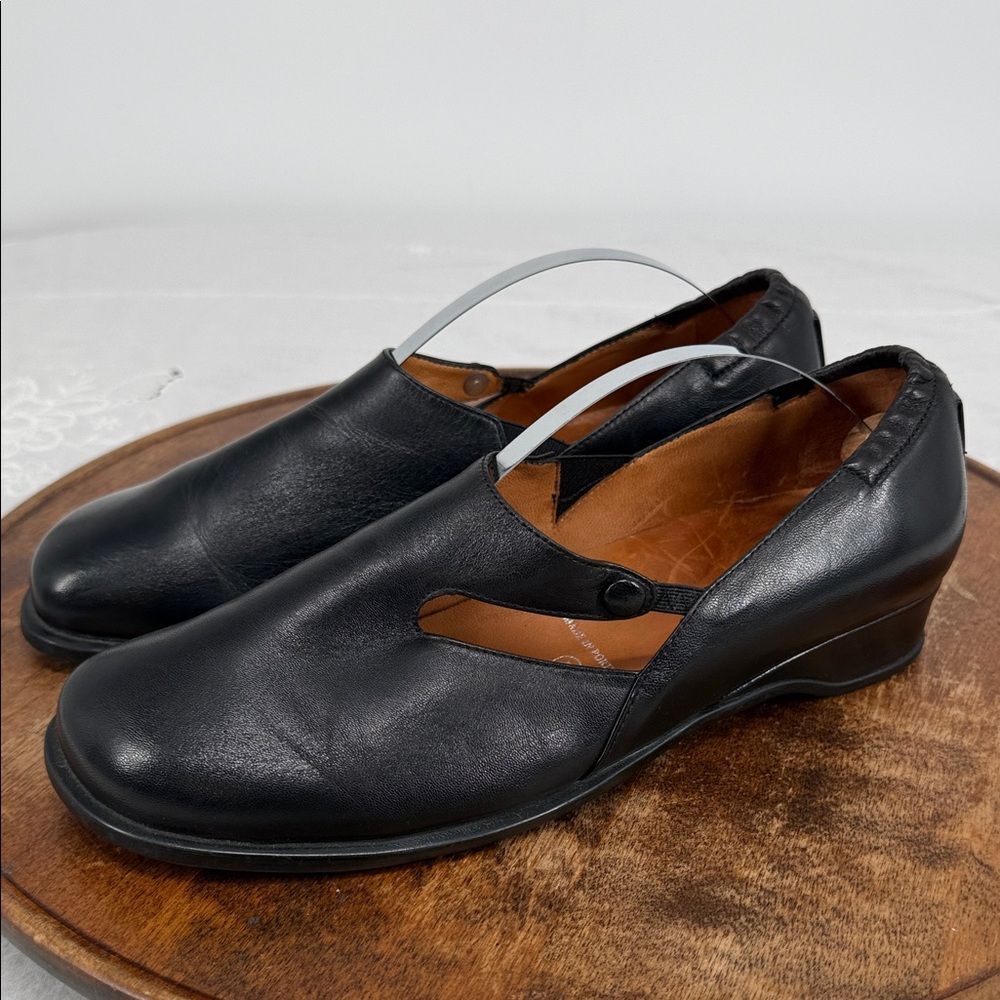 1803 Footwear Shoes Wm 40 US 9* Black Leather Slip On Loafer Academia Luxury